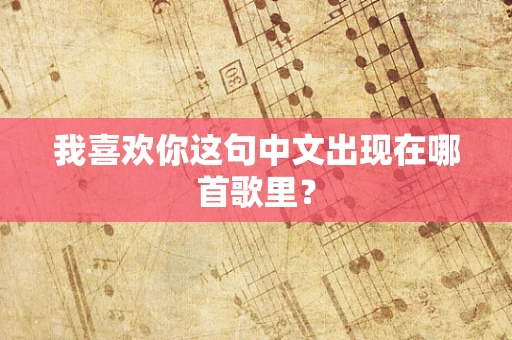 我喜欢你这句中文出现在哪首歌里？