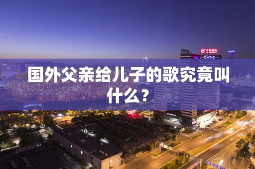 国外父亲给儿子的歌究竟叫什么？
