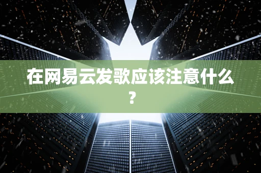 在网易云发歌应该注意什么？