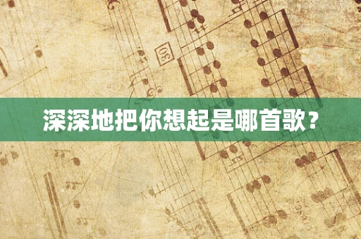 深深地把你想起是哪首歌？