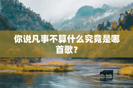 你说凡事不算什么究竟是哪首歌？