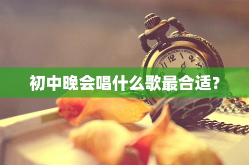 初中晚会唱什么歌最合适？