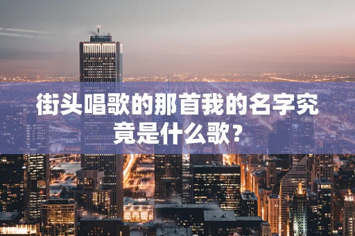 街头唱歌的那首我的名字究竟是什么歌？