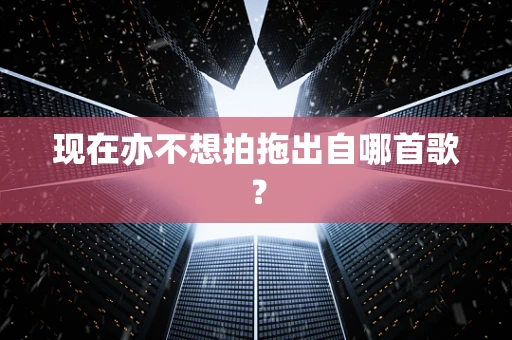 现在亦不想拍拖出自哪首歌？
