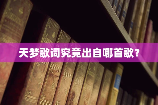 天梦歌词究竟出自哪首歌？