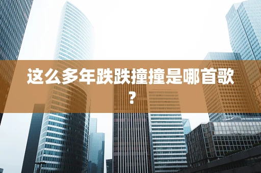 这么多年跌跌撞撞是哪首歌？