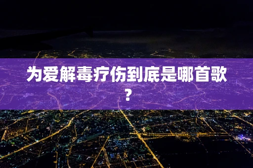 为爱解毒疗伤到底是哪首歌？