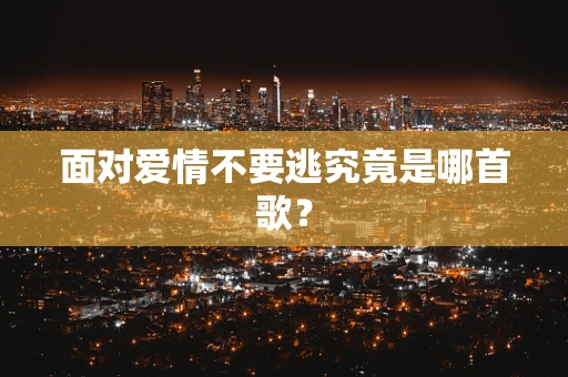 面对爱情不要逃究竟是哪首歌？
