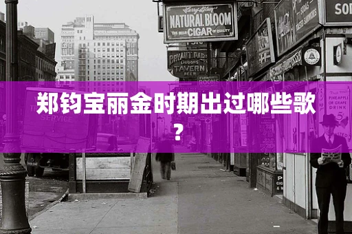 郑钧宝丽金时期出过哪些歌？
