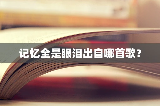 记忆全是眼泪出自哪首歌？