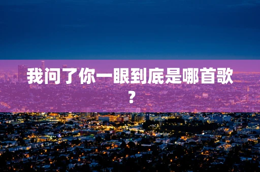 我问了你一眼到底是哪首歌？