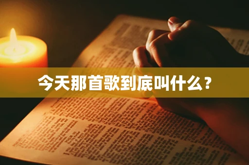 今天那首歌到底叫什么？