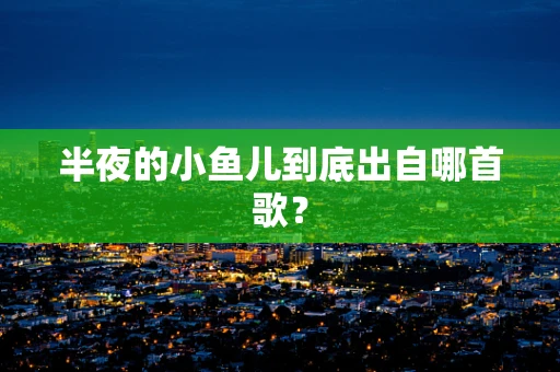 半夜的小鱼儿到底出自哪首歌？