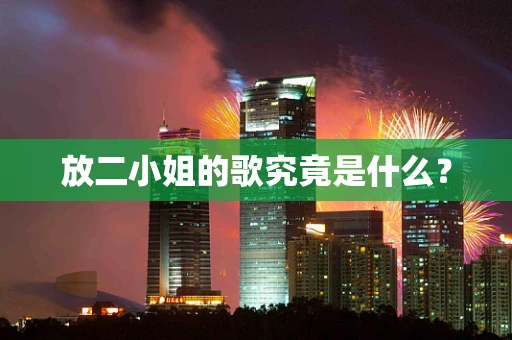 放二小姐的歌究竟是什么？