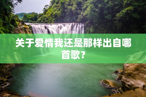 关于爱情我还是那样出自哪首歌？