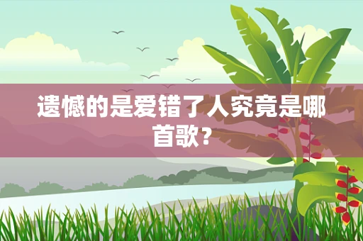 遗憾的是爱错了人究竟是哪首歌？