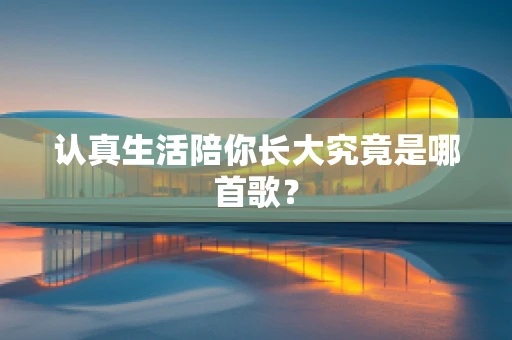 认真生活陪你长大究竟是哪首歌？