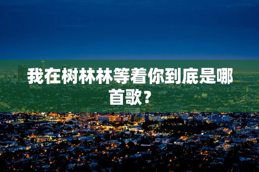 我在树林林等着你到底是哪首歌？