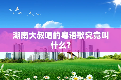 湖南大叔唱的粤语歌究竟叫什么？
