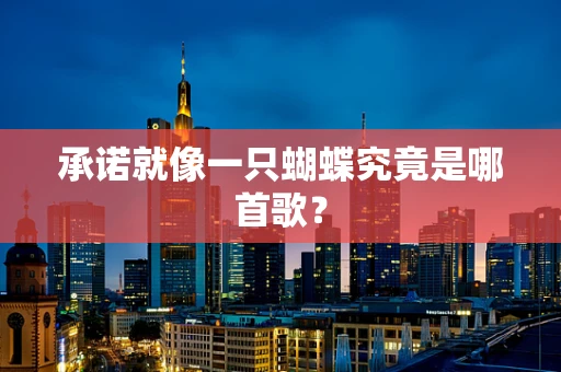 承诺就像一只蝴蝶究竟是哪首歌？