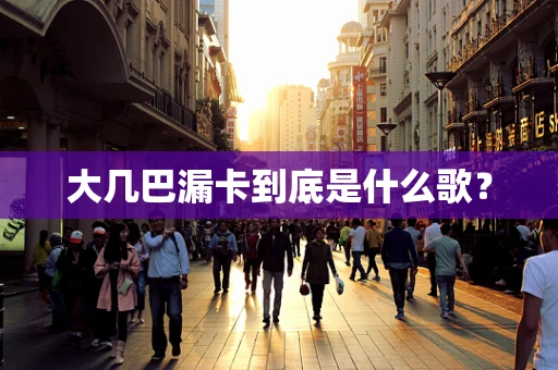大几巴漏卡到底是什么歌？