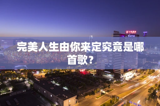 完美人生由你来定究竟是哪首歌？