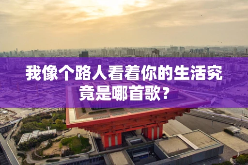 我像个路人看着你的生活究竟是哪首歌？