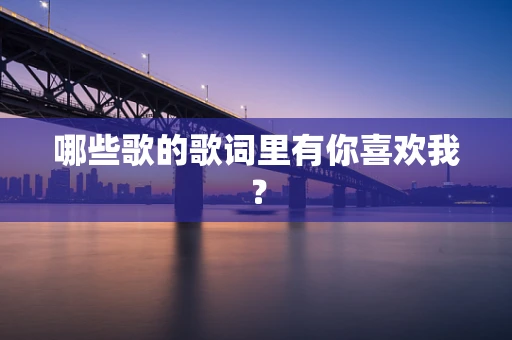 哪些歌的歌词里有你喜欢我？