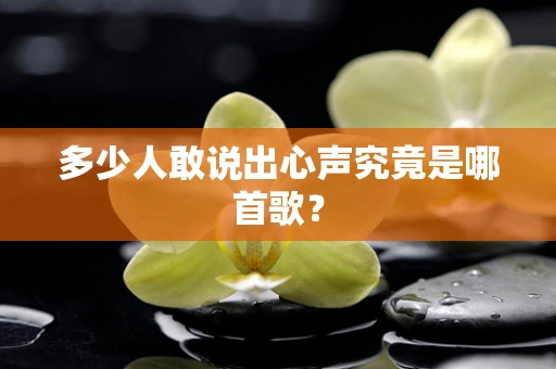 多少人敢说出心声究竟是哪首歌？