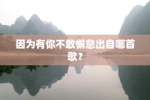 因为有你不敢懈怠出自哪首歌？