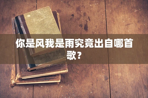 你是风我是雨究竟出自哪首歌？