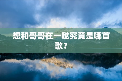 想和哥哥在一哒究竟是哪首歌？