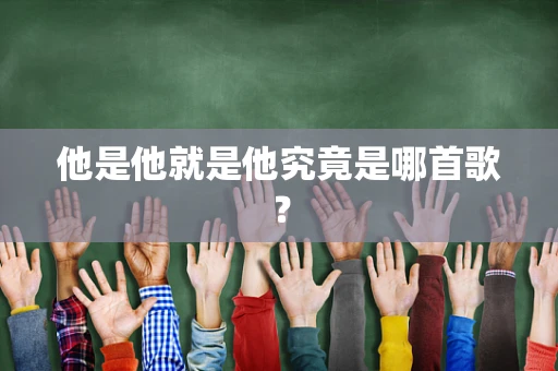他是他就是他究竟是哪首歌？