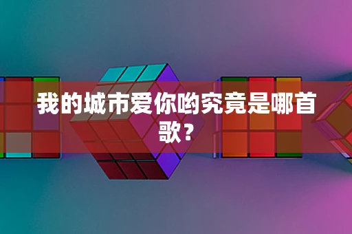 我的城市爱你哟究竟是哪首歌？