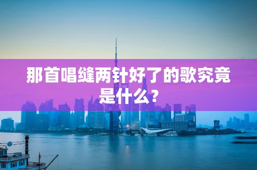那首唱缝两针好了的歌究竟是什么？