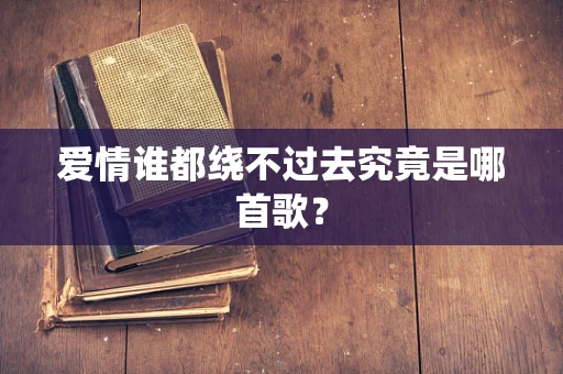 爱情谁都绕不过去究竟是哪首歌？