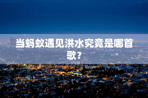 当蚂蚁遇见洪水究竟是哪首歌？
