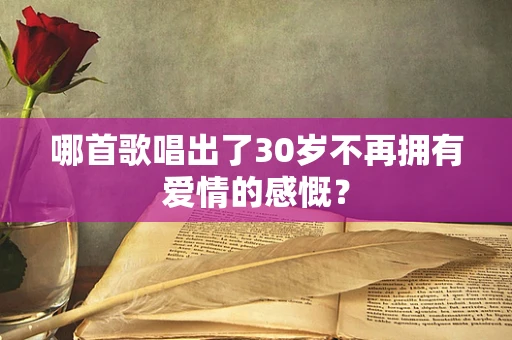 哪首歌唱出了30岁不再拥有爱情的感慨？