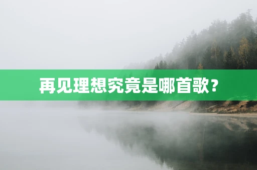 再见理想究竟是哪首歌？