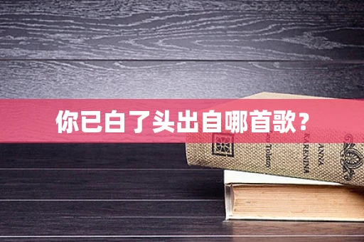 你已白了头出自哪首歌？