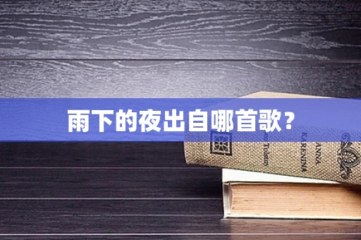 雨下的夜出自哪首歌？
