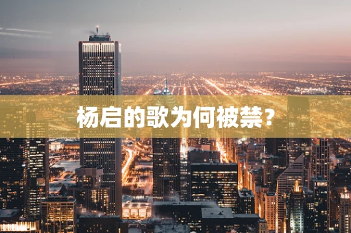 杨启的歌为何被禁？