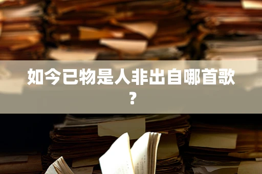 如今已物是人非出自哪首歌？