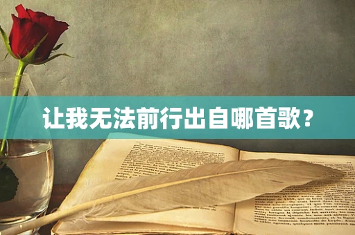 让我无法前行出自哪首歌？