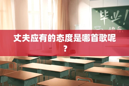 丈夫应有的态度是哪首歌呢？