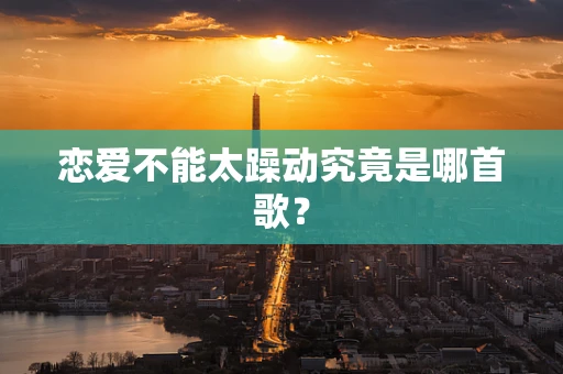 恋爱不能太躁动究竟是哪首歌？