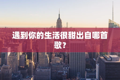 遇到你的生活很甜出自哪首歌？