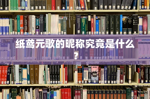 纸鸢元歌的昵称究竟是什么？