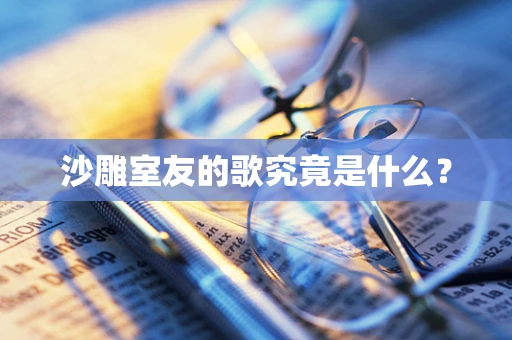 沙雕室友的歌究竟是什么？