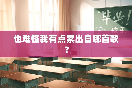 也难怪我有点累出自哪首歌？
